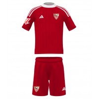 Sevilla Vonkajší Detský futbalový dres 2025-26 Krátky Rukáv (+ trenírky)